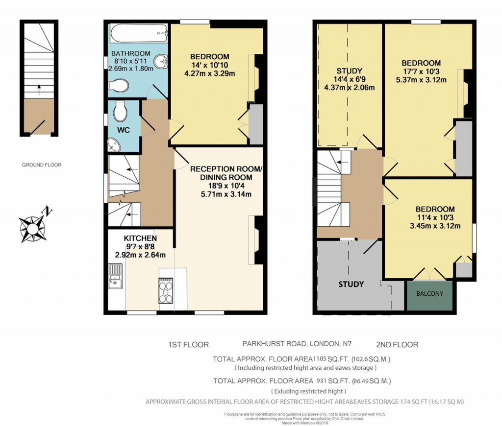 Floorplans For Parkhurst Road, London