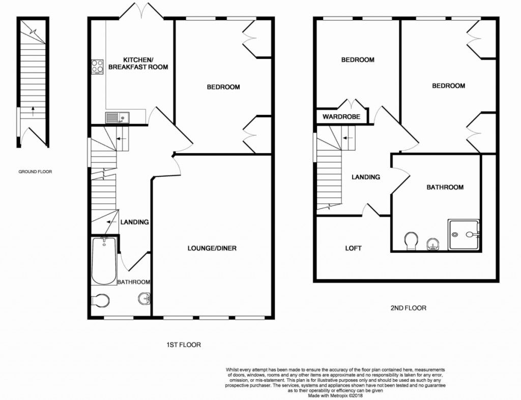 Floorplans For Old Park Road, Palmers Green, London