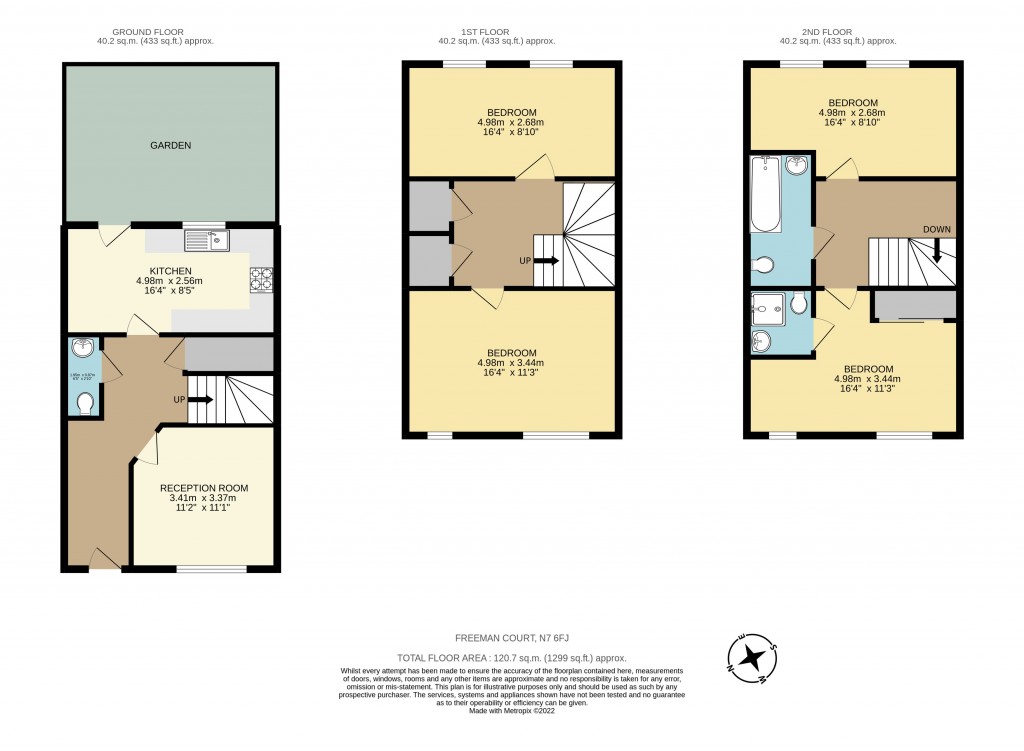 Floorplans For Tollington Way, Holloway, London