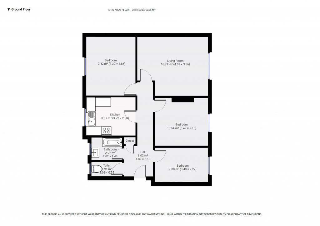 Floorplans For Cornwallis Road, Archway, London