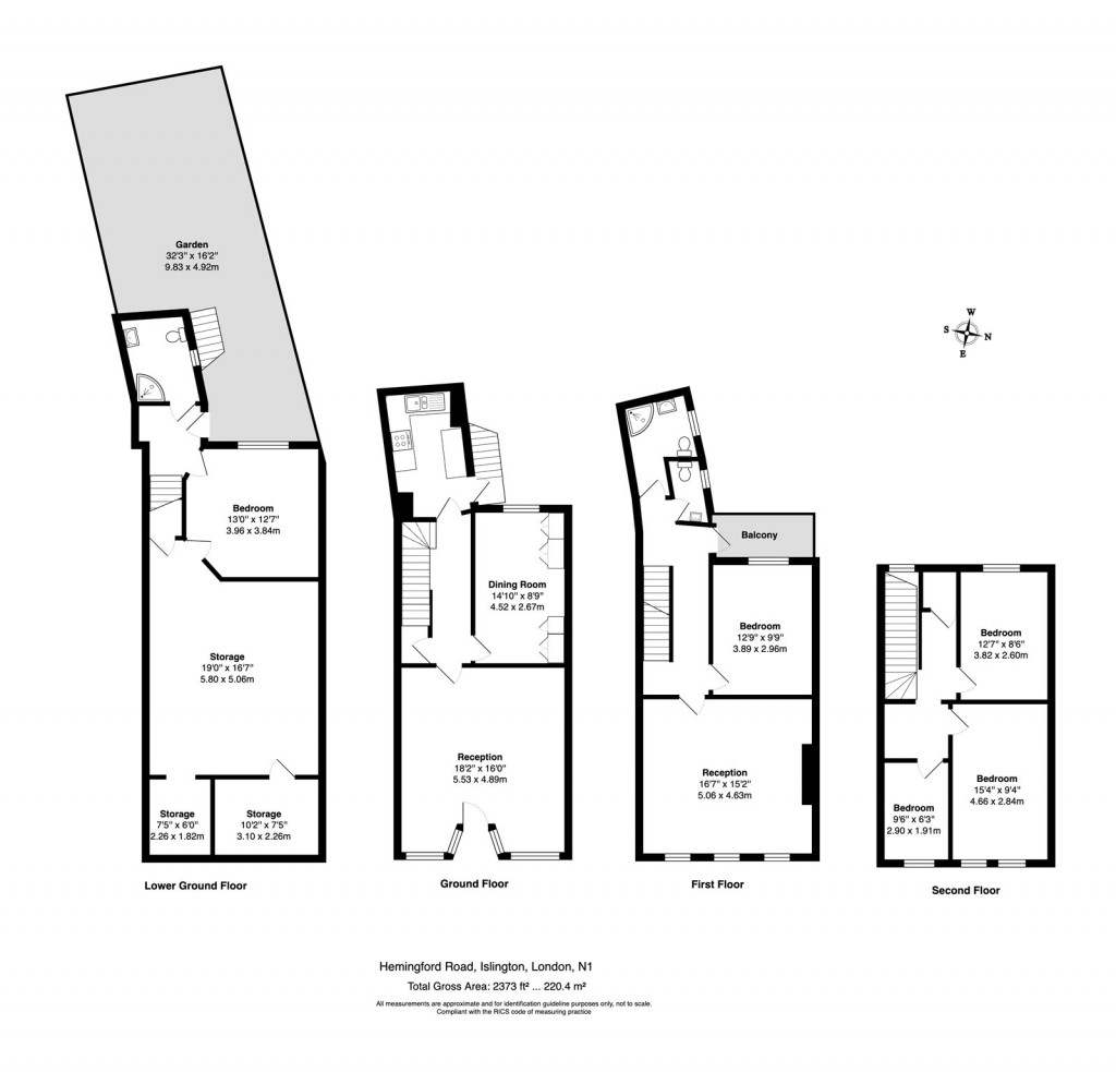 Floorplans For Hemingford Road, Islington, London