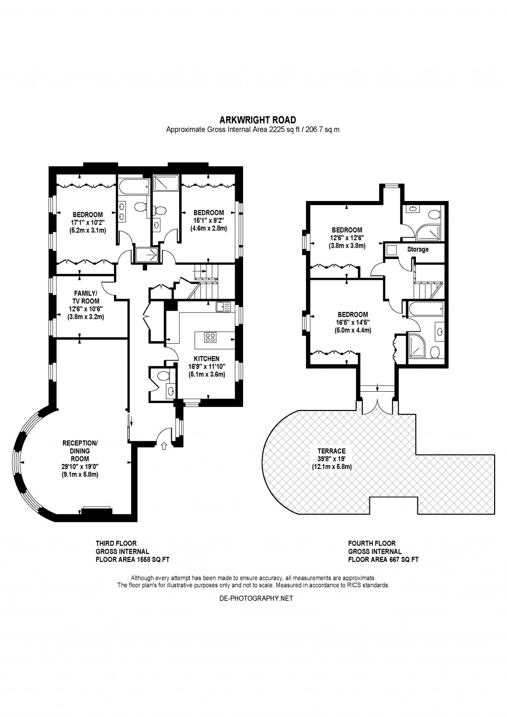 Floorplans For Arkwright Road, Hamsptead, London